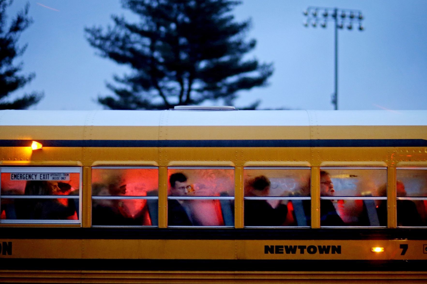 Newtown High School bus